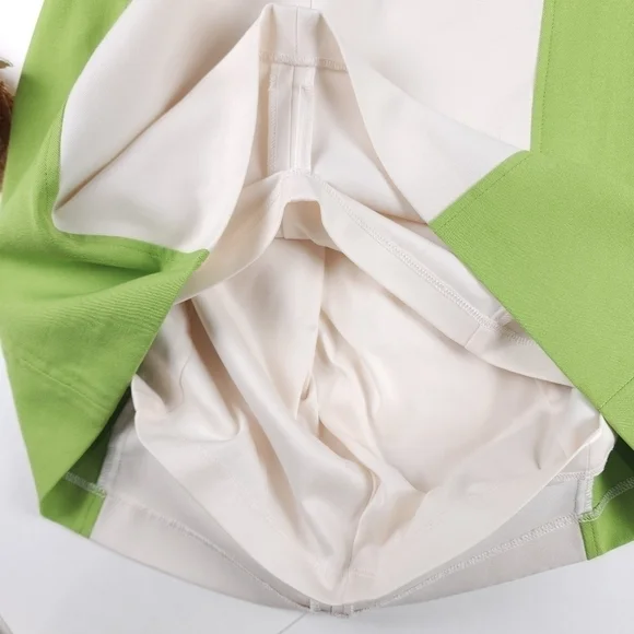 Ellen Tracy Lime Cream Dress Sz 4 - Picture 7 of 13